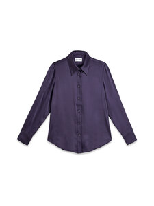 SAND Copenhagen - Latia zīda maisījuma kreklblūze - 684 DARK PURPLE | Stockmann