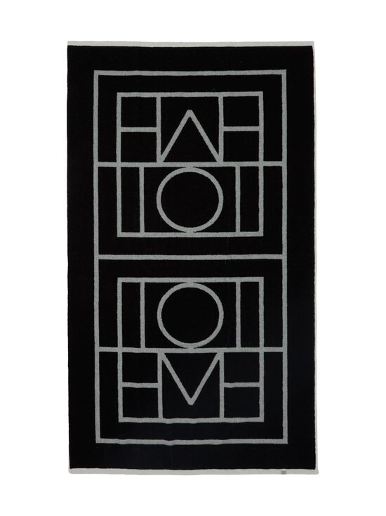 TOTEME - Monogram Jacquard -rantapyyhe - BLACK/TOFU | Stockmann - photo 1