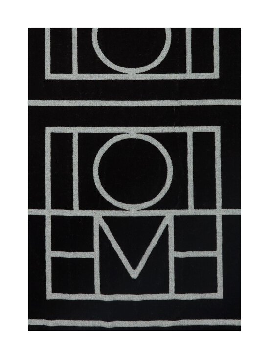 TOTEME - Monogram Jacquard -rantapyyhe - BLACK/TOFU | Stockmann - photo 3