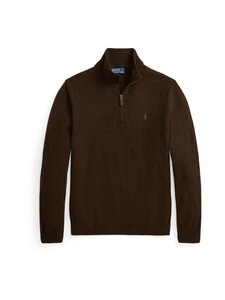 Polo Ralph Lauren - Half Zip Logo -neulepaita - 503 CINNAMON BROWN HEATHER | Stockmann