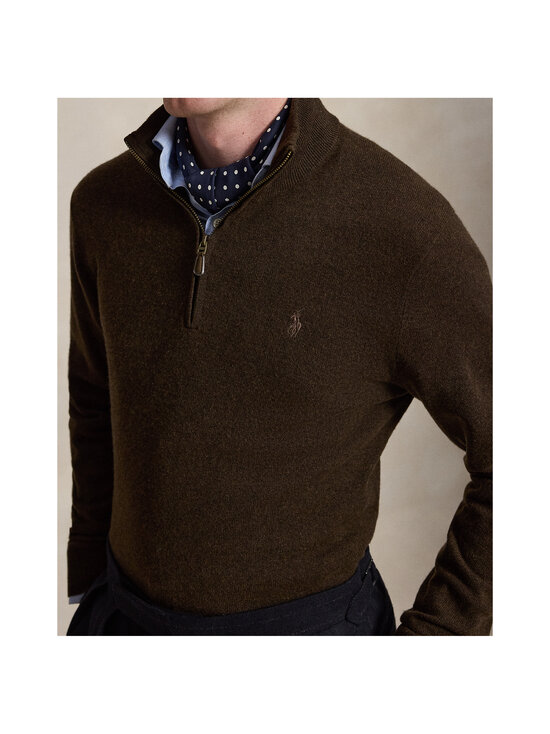 Polo Ralph Lauren - Half Zip Logo -neulepaita - 503 CINNAMON BROWN HEATHER | Stockmann - photo 5