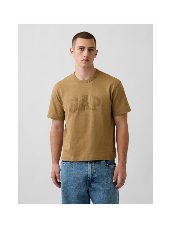 GAP - Relaxed Cropped Logo T-krekls - MISSION TAN | Stockmann - photo 5