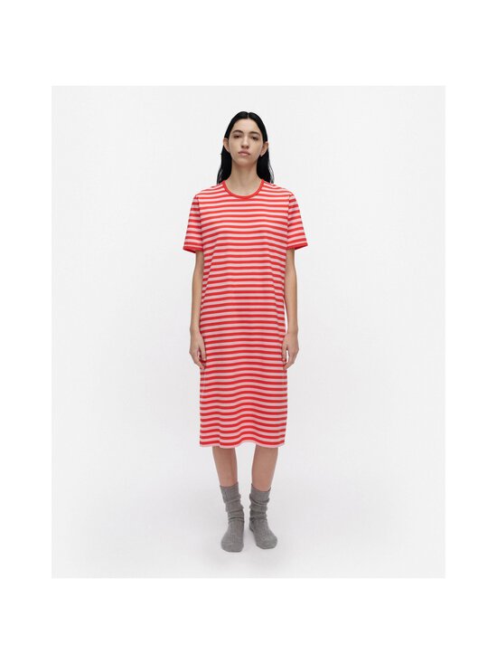 Marimekko - Hetta II Tasaraita -yömekko - 033 RED, LIGHT PINK | Stockmann - photo 2