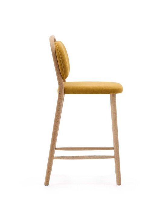 Kave Home - Helda-baarijakkara sinapinkeltainen chenille / tammi K 65 cm - BEIGE | Stockmann - photo 2