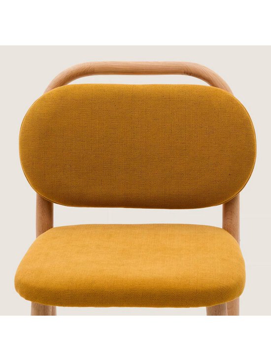 Kave Home - Helda-baarijakkara sinapinkeltainen chenille / tammi K 65 cm - BEIGE | Stockmann - photo 5