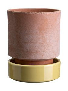 Bergs Potter - Hoff Raw Glazed -ruukku Ø 14 cm - ROSA / PALE YELLOW | Stockmann