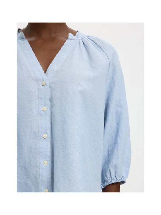 Selected - Linasegust särk SlfCleo Alberta - DUSTY BLUE DETAIL:MIX W WHITE | Stockmann - photo 5