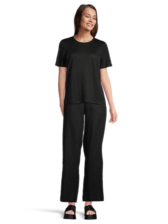 ESSENTIALS by Stockmann - Ariella Linen t-paita - BLACK | Stockmann - photo 2