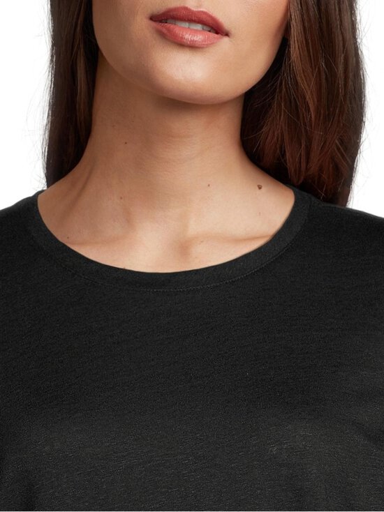 ESSENTIALS by Stockmann - Ariella Linen t-paita - BLACK | Stockmann - photo 4