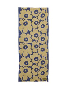 Marimekko - Fiore Unikko -villahuivi - 650 OLIVE GREEN, DARK BLUE | Stockmann