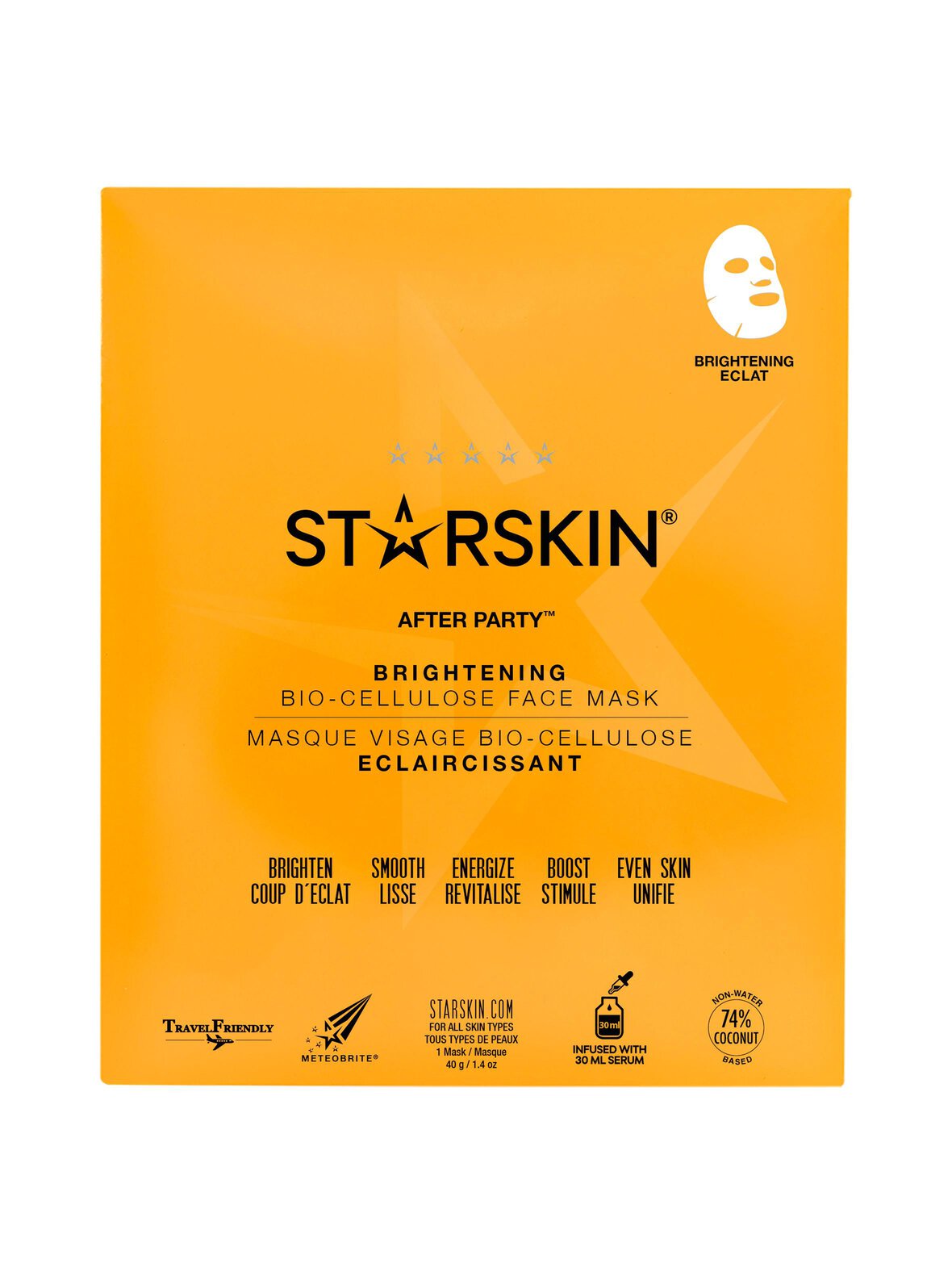 After Party™ Brightening Bio-Cellulose Face Mask -kasvonaamio
