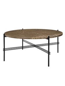 Gubi - TS-sohvapöytä ruskea marmori / musta ⌀ 80 cm - BEIGE | Stockmann