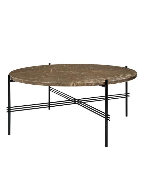 Gubi - TS-sohvapöytä ruskea marmori / musta ⌀ 80 cm - BEIGE | Stockmann - photo 1