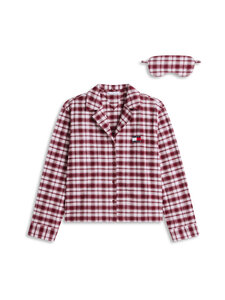 Tommy Hilfiger - PJ Gift Set - flanellipyjama & unimaski, lahjasetti 3-osainen - 0PP LIGHT PINK PLAID | Stockmann