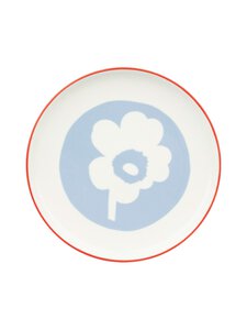 Marimekko - Unikko-lautanen 20 cm - WHITE, LT.BLUE, ORANGE RED | Stockmann