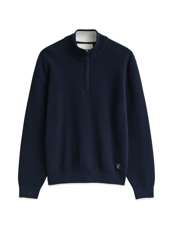 GANT - Cotton Half Zip -ribbineule - 433 EVENING BLUE | Stockmann - photo 1