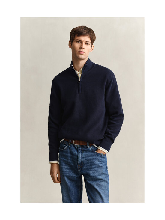 GANT - Cotton Half Zip -ribbineule - 433 EVENING BLUE | Stockmann - photo 2