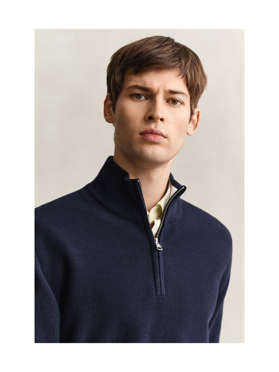 GANT - Cotton Half Zip -ribbineule - 433 EVENING BLUE | Stockmann - photo 4