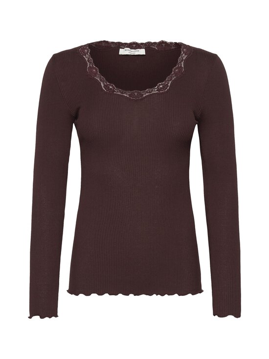 Rosemunde - RWBabette Silk LS U-neck Lace T-shirt Rosemunde - WINE | Stockmann - photo 2