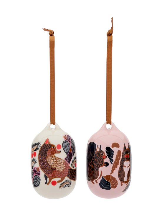 Marimekko - Kurre & Ketunmarja -joulukoriste 2 kpl - PINK, WHITE, MULTICOLOUR | Stockmann - photo 1