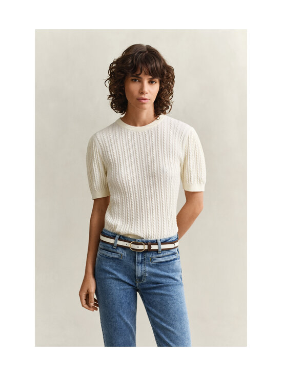 GANT - C-Neck-puuvillainen palmikkoneule - 130 CREAM | Stockmann - photo 2