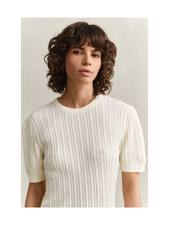 GANT - C-Neck-puuvillainen palmikkoneule - 130 CREAM | Stockmann - photo 4