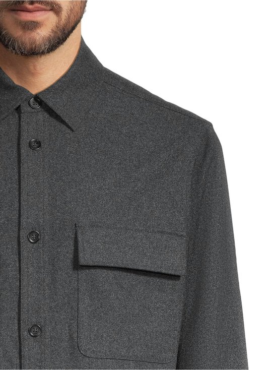 ESSENTIALS by Stockmann - Naveen Woolmix -päällyspaita - GREY MEL. | Stockmann - photo 5