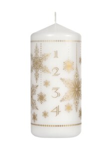 Duni - Pillar Snowstars -adventtikynttilä - WHITE | Stockmann