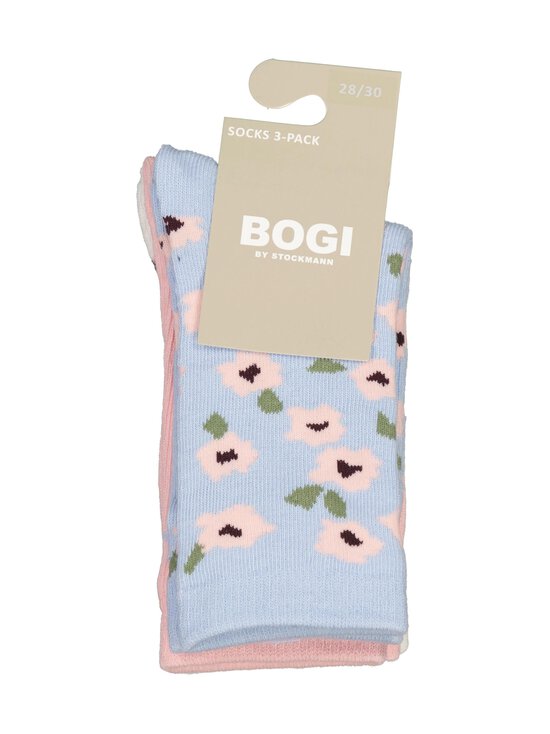 Bogi - Jill zeķes 3-pāri - BLUE/PINK/WHITE FLOWERS | Stockmann - photo 3