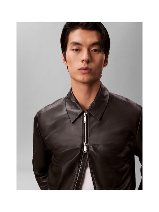 Calvin Klein Menswear - Vetoketjullinen nahkatakki - UB1 BLACK | Stockmann - photo 4