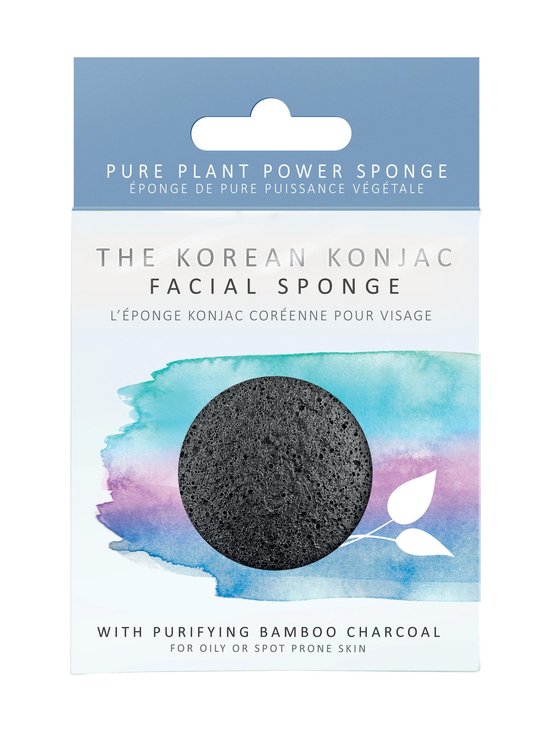 Premium Facial Puff with Bamboo Charcoal -ihonpuhdistussieni
