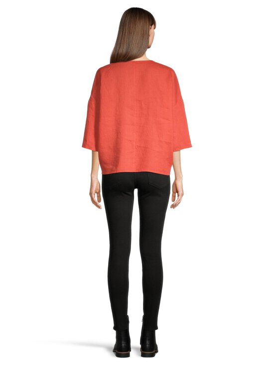 ESSENTIALS by Stockmann - Megan Linen Blouse - ORANGE RED - photo 3 ESSENTIALS by Stockmann - Megan Linen Blouse - ORANGE RED | Stockmann - photo 3