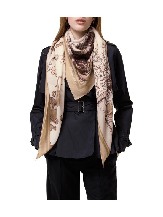Burberry - Etched Knight Cashmere -huivi - C3470 TAUPE BEIGE | Stockmann - photo 3