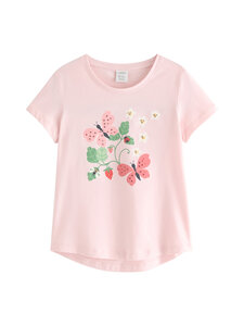 Lindex - T-särk Flower And Butterfly - 8778 LIGHT PINK | Stockmann
