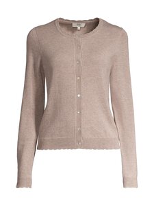 RM by Rosemunde - Sofia Scallop Edge -neuletakki - 293 LIGHT BROWN MELANGE | Stockmann