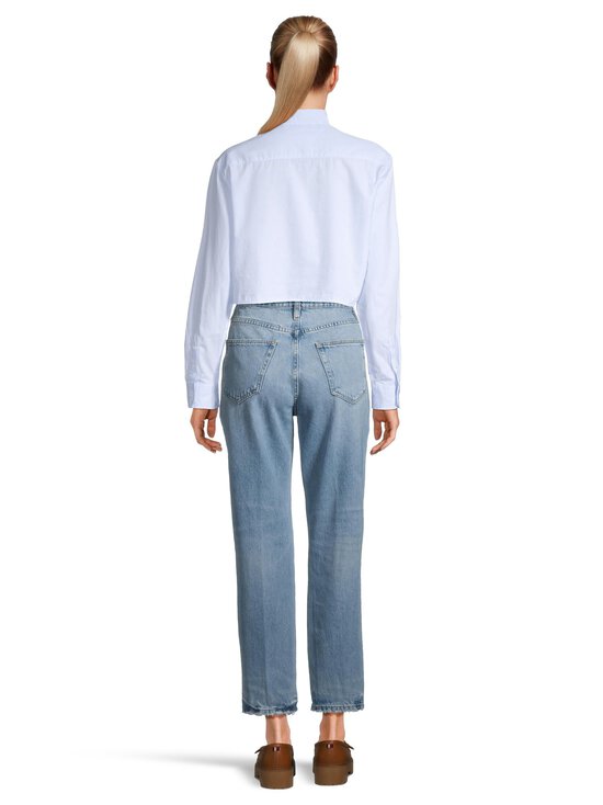 Tommy Jeans - Crop Stripe poplīna krekls - 0BC LIGHT POWDERY BLUE / STRIPE | Stockmann - photo 3