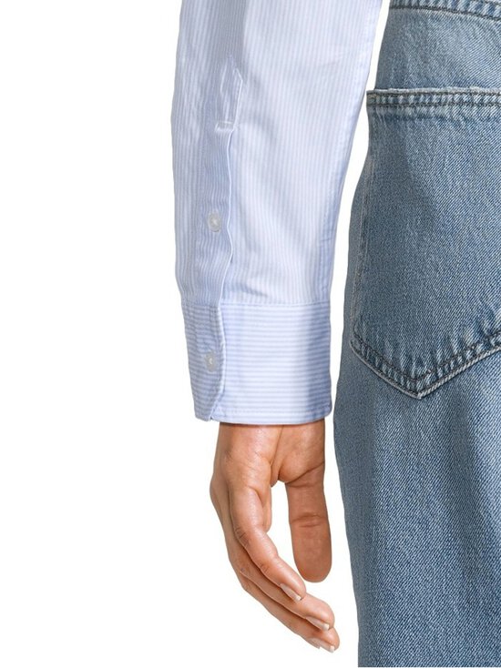 Tommy Jeans - Crop Stripe poplīna krekls - 0BC LIGHT POWDERY BLUE / STRIPE | Stockmann - photo 5