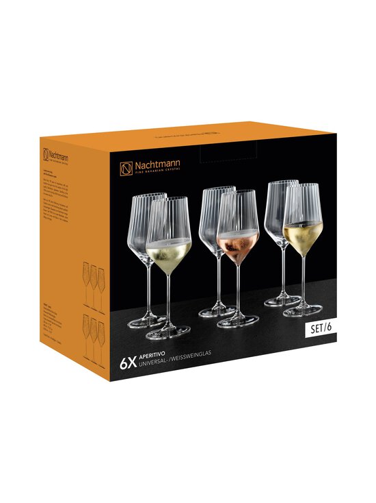Nachtmann - Aperitivo Universal White Wine Glass Set -valkoviinilasi 6-pack - CLEAR | Stockmann - photo 2