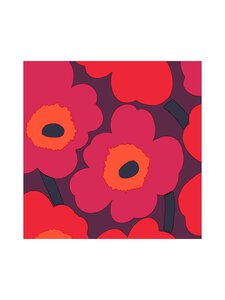 Marimekko - Unikko-paperilautasliinat 20 kpl, 24 x 24 cm - RED LILA Marimekko - Unikko-paperilautasliinat 20 kpl, 24 x 24 cm - RED LILA | Stockmann
