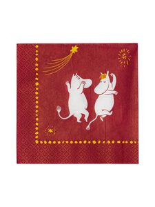Moomin Arabia - Juhlan Aika -paperiservetit 33 cm - RED | Stockmann