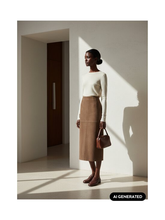 Max Mara Weekend - WkdPalmi-mokkanahkahame - 002 BROWN | Stockmann - photo 2