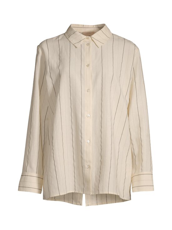 Rue de Tokyo - Seira Striped Tencel -paita - ECRU BLACK STRIPE | Stockmann - photo 1