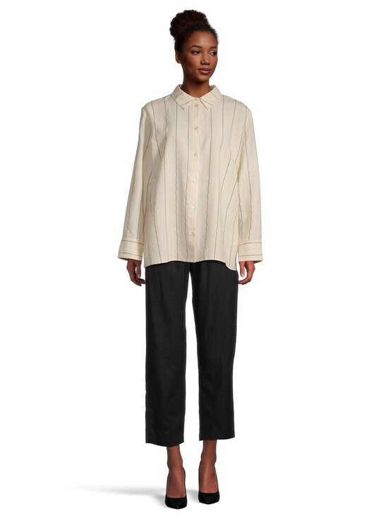 Rue de Tokyo - Seira Striped Tencel -paita - ECRU BLACK STRIPE | Stockmann - photo 2