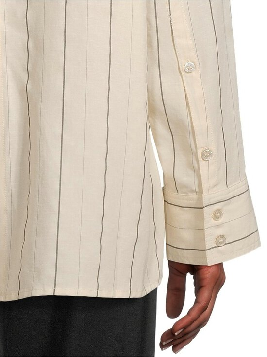 Rue de Tokyo - Seira Striped Tencel -paita - ECRU BLACK STRIPE | Stockmann - photo 5