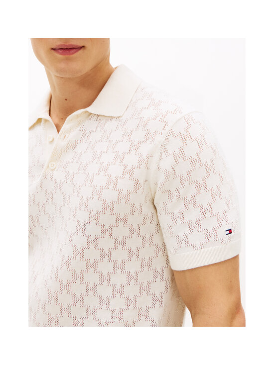 Tommy Hilfiger - Pointelle-kuvioitu pikeepaita - Z00 IVORY PETAL | Stockmann - photo 4