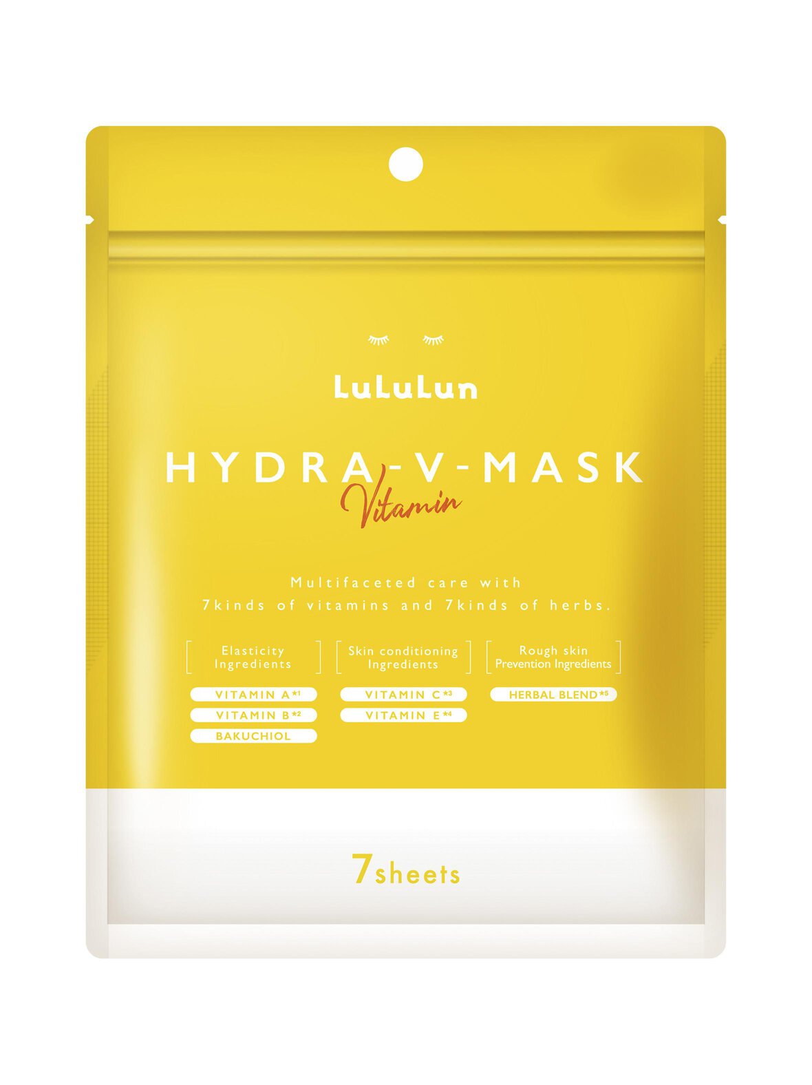 Hydra V-Mask Vitamin Sheet Mask -kangasnaamio, 7-pack