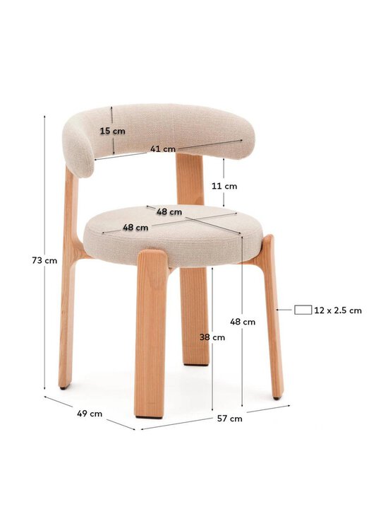 Kave Home - Granite-tuoli - BEIGE | Stockmann - photo 11