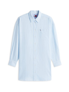 Tommy Jeans - Linen Blend -paitamekko - 0A6 LIGHT POWDERY BLUE / STRIPE | Stockmann