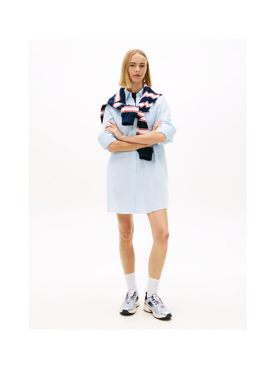 Tommy Jeans - Linen Blend -paitamekko - 0A6 LIGHT POWDERY BLUE / STRIPE | Stockmann - photo 2