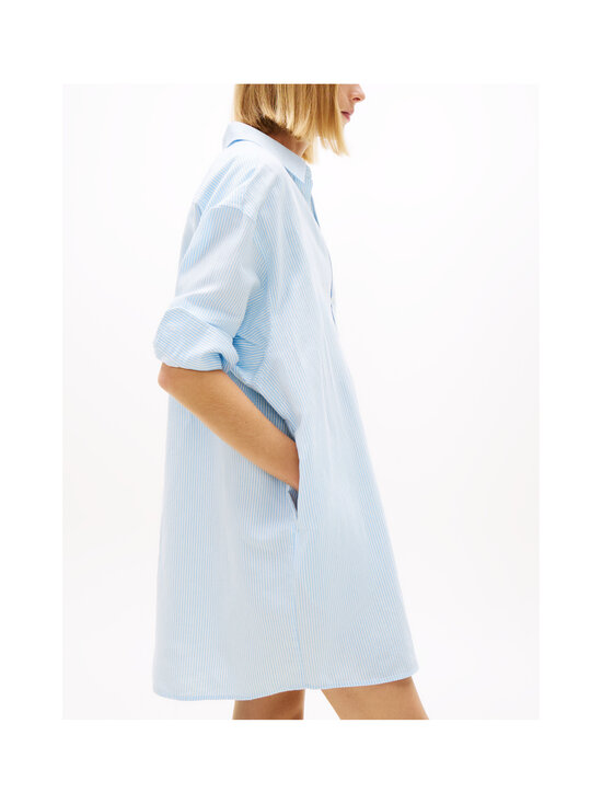 Tommy Jeans - Linen Blend -paitamekko - 0A6 LIGHT POWDERY BLUE / STRIPE | Stockmann - photo 4